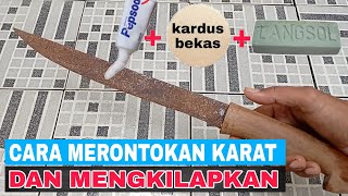 cara mengkilapkan golok karatan dan korosinya parah @bangsyam22