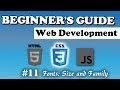 CSS - Fonts | Beginner's Course | #11