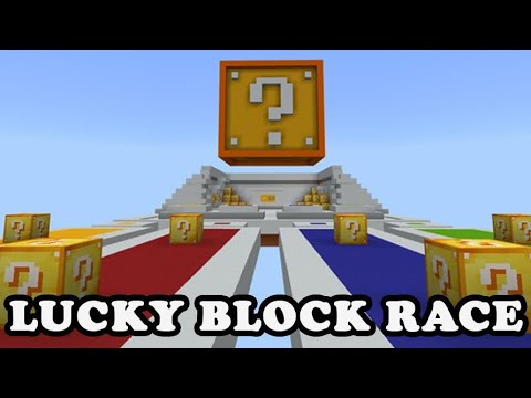 Minecraft Bedrock Lucky Block Race - YouTube