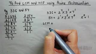 LCM and HCF using Prime Factorisation