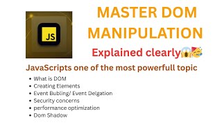 DOM Manipulation in JavaScript Event Delegation,DOM Shadow Explained #javascript #interview#coding