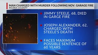 Peoria man charged with murder in connection with man found after garage fire