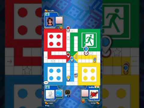 Partido de 4 jugadores de ludo king en línea #shorts