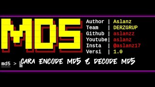 Cara Encode Hash md5 & Decode Hash md5 Menggunakan Termux Terbaru 2020