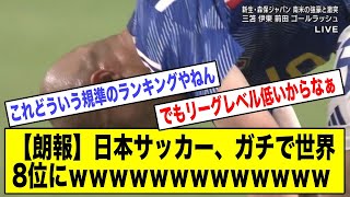 【朗報】日本サッカー、ガチで世界8位にｗｗｗｗｗｗｗｗｗｗｗｗｗ