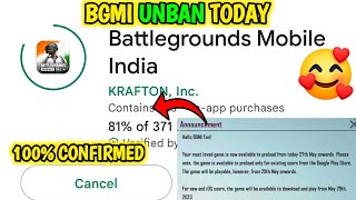 BIGGEST GOOD NEWS 😍 BGMI UNBAN TODAY WITH v2.5 | BGMI ON PLAY STORE | Download bgmi Update | on Ios