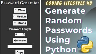 Password Generator  | Python GUI Mini Project | For Beginners From Scratch