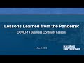 Session #2 – Business Resilience Lessons from the Pandemic