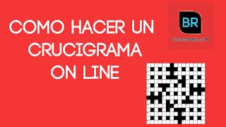 Como hacer un crucigrama on line en tres pasos simples