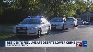 Nashville residents feel unsafe despite lower crime