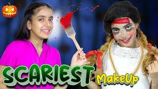 Extreme SCARY Makeup Challenge |#halloween  DIYQueen