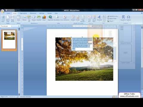 Word | How to add a transparent Text Box onto an image? Word | How to add a transparent Text Box onto an image?