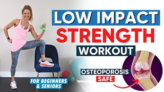 Low impact strength workout for beginners and seniors 20 MIN (OSTEOPOROSIS SAFE)