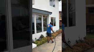 #windowcleaner #windowcleaning with a #tucker #waterfedpole www.ortegawindowcleaning.com