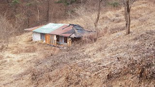 태백시 골짜기 오지의 막장에 진짜로 멋있는 폐가다 황토길 끝에서 이런집 있다니  산골집  탐방기