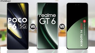 Poco F6 5g vs Realme Gt 6 vs Xiaomi 14 Civi || Full Comparison