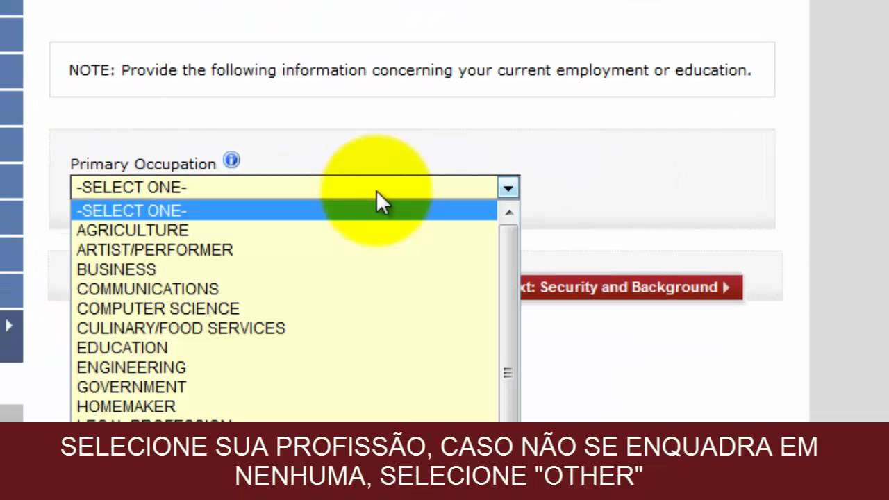 Como Preencher Formulário De Visto Americano DS160 - YouTube