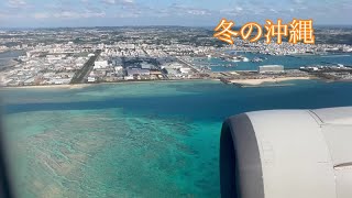 【寒い東北から南国沖縄へ】上空から見る冬の沖縄の海/乾杯はカリー/泡盛ガチャ/冬こそ沖縄