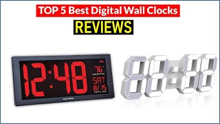 ✅ BEST 5  Digital Wall Clocks Reviews | Top 5 Best Digital Wall Clocks  - Buying Guide