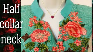 Half Collar Neck Design cutting and stitching | Stitching with Umme Habiba