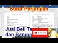 SURAT PERJANJIAN JUAL BELI TANAH DAN BANGUNAN @BudiKomputer