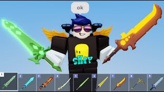1v50 but my Sword changes every 2 minute (Roblox Bedwars)