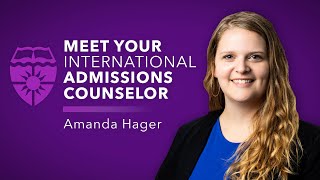 Meet Amanda Hager, your International Admissions Counselor #InternationalAdmissions