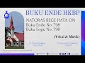 BUKU ENDE HKBP  No. 798 Buku Logu No. 798   NATORAS BEGE HATA ON  (Vokal & Musik)