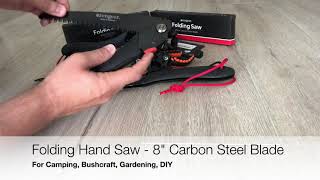 aZengear Folding Hand Saw for Camping - Pruning - Gardening - Bushcraft - DIY - Survival - Portable