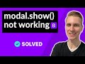 Bootstrap 5 Modal myModal.show() not working JavaScript (SOLVED)