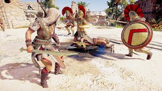 Assassin's Creed Odyssey Brutal Hunter Combat & Legendary Dagger Kills
