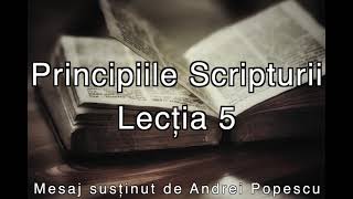 Principiile Scripturii - Lectia 5 - Vindecare