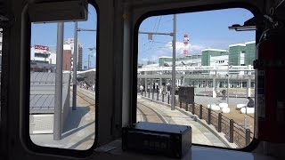 福井鉄道600形前面展望　その３　市役所前～福井駅