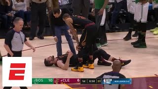 Kevin Love collides with Jayson Tatum early in Game 6 of Cavs-Celtics, goes to locker room | ESPN
