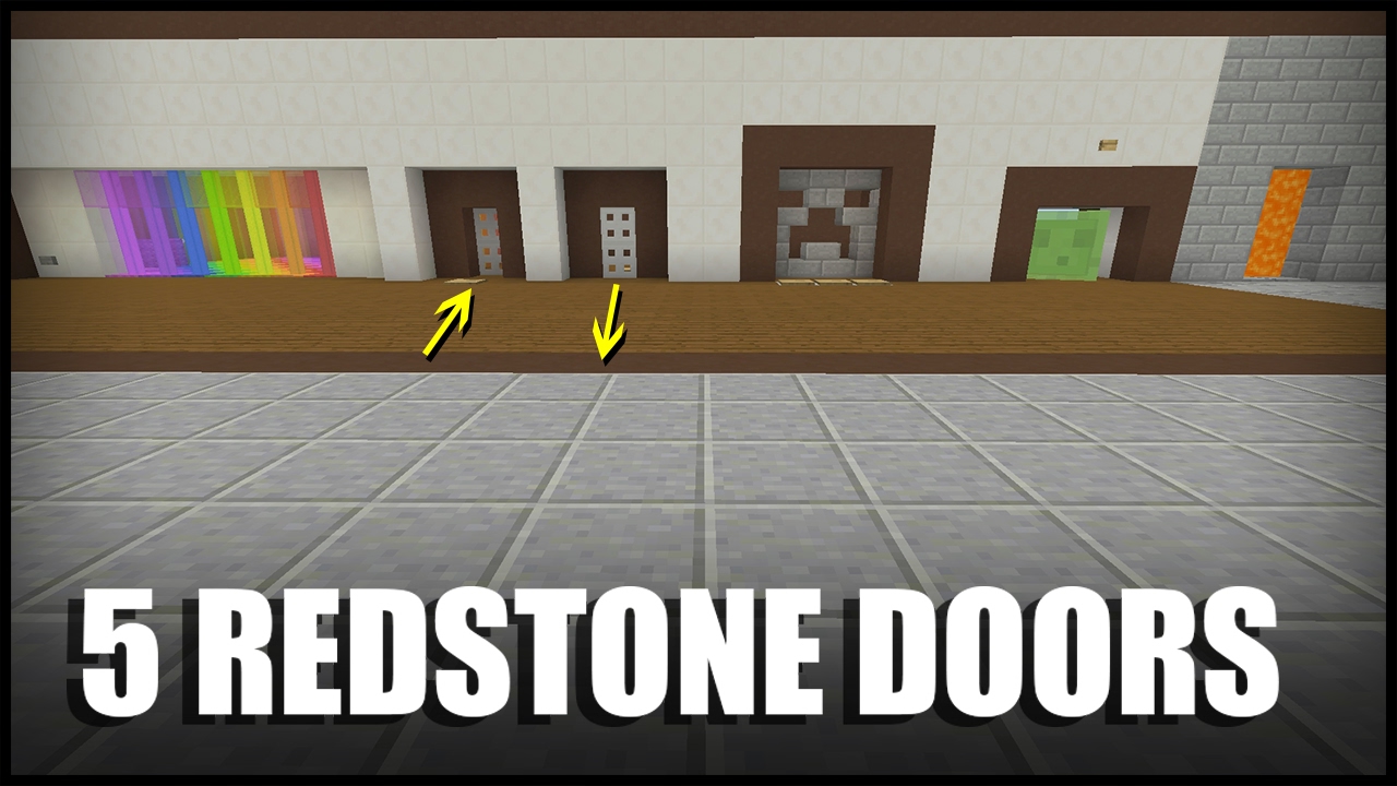 5 Redstone Doors To Build In Minecraft! - YouTube