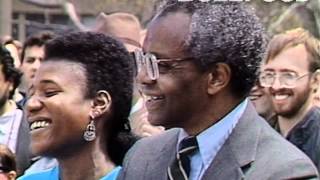 Obama Protesting at Harvard in 1991