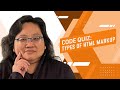 Coding for Beginners: Code Quiz #4—Types of HTML Markup
