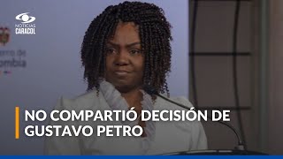 Así fue la crítica de Francia Márquez al nombramiento de Armando Benedetti ante el presidente Petro