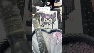 Baby Kuromi! But who’s the purple fella? #diamondpainting #asmr #sanrio