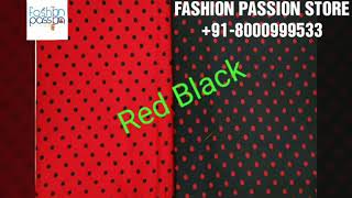 Cotton Gujri Nighty Fabric Balotra Print New Red and Black Design