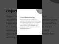 Object Destructing in javascript #trending #codeing #shortviral #object #destructuring#js