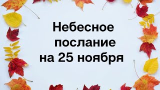 Небесное послание на 25 ноября. Конец и начало.