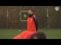 Ruud van Nistelrooy & Manchester United training session before Chelsea match