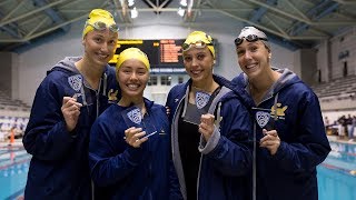 2018 Pac-12 Swimming (W) and Diving (M/W) Championships: Cal's 200-medley relay breaks the Pac-12...