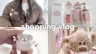 shopping vlog💌 holiday shopping, clothing try on haul, hello kitty cafe, AirPods 4 unboxing + more