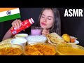 TRYING INDIAN 🇮🇳 VEGETARIAN FOOD MUKBANG ASMR EATING #shorts