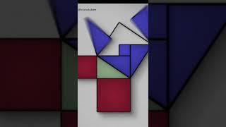Six proofs of the Pythagorean theorem #geometry #geometryart #shorts