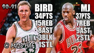 Michael Jordan vs Larry Bird Highlights (1991.03.31) - 71pts, Crazy Battle! Must Watch!