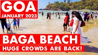 GOA | BAGA BEACH - 2023 | GOA VLOG | SITUATION UPDATE |  WATERSPORTS, KAYAKING, SHACKS, NIGHTLIFE |