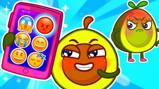 😱Baby Avocado Controls Feelings and Emotions! || Funny Stories for Kids About Emojis by Pit & Penny🥑